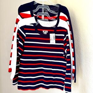 NWT Long Sleeve Shirts 100% Cotton Pack of 4, 3T, Striped and Solid Colors